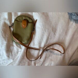 Stylish Olive Green Leather Crossbody Bag